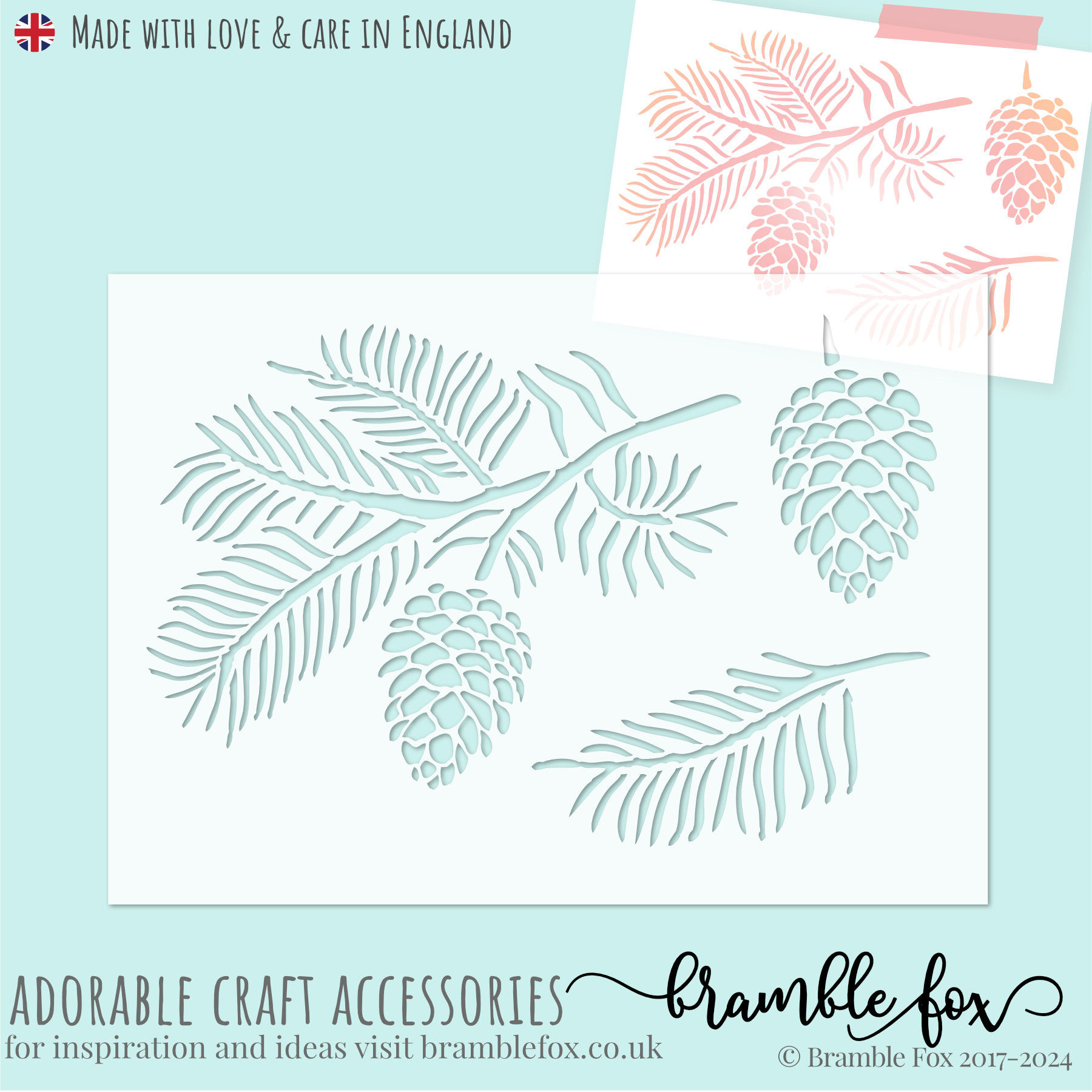 Fox Cut Stencil | #108 | Pine Branches