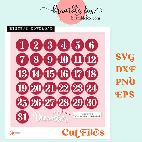 December Daily | Cut File | bramblefox