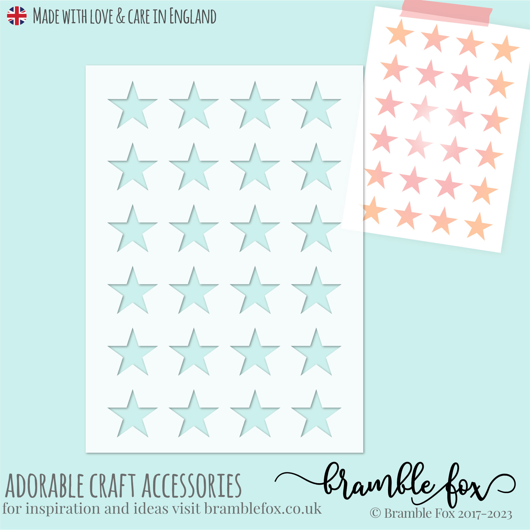 Fox Cut Stencil | #31 | Medium Stars