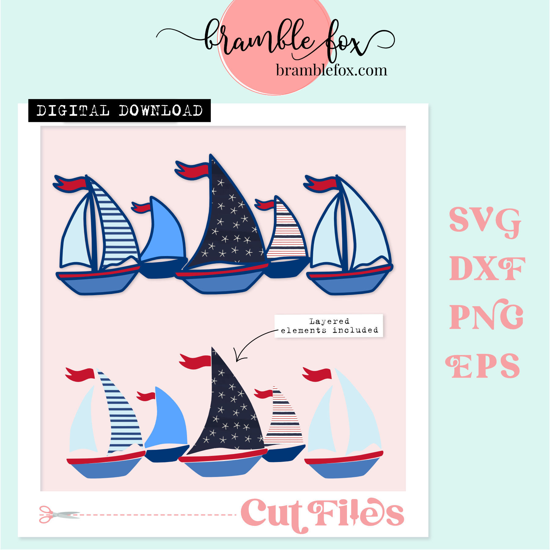 Sailing Ships Border | Cut File