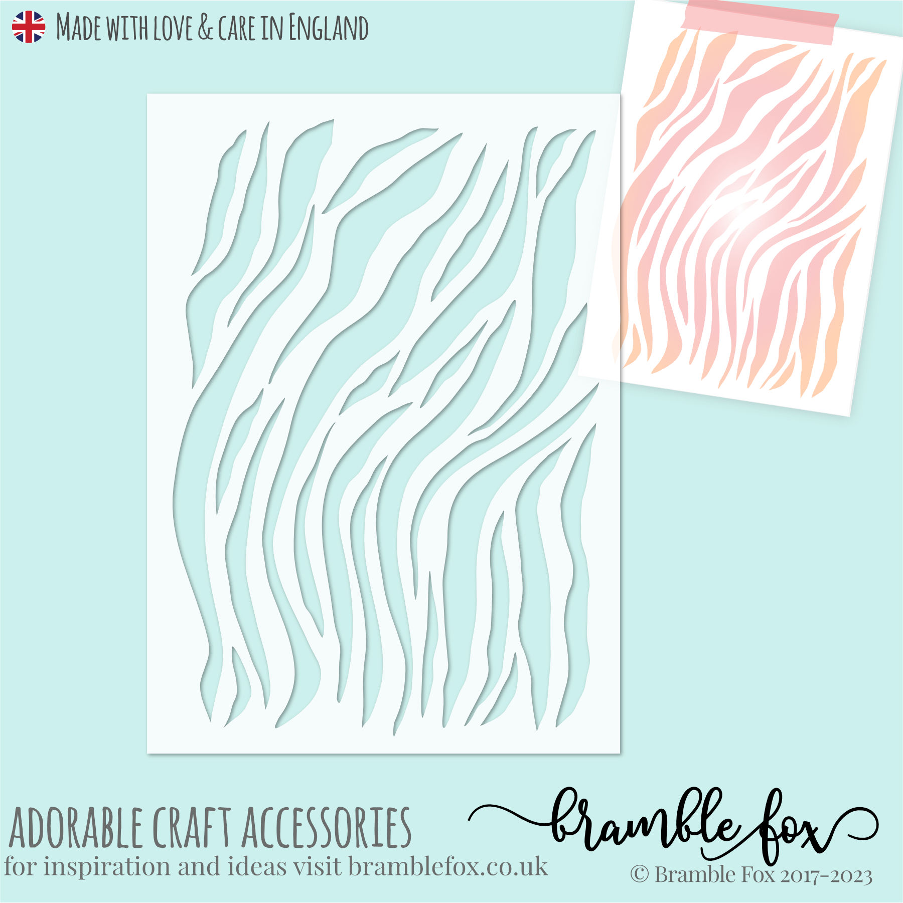 Fox Cut Stencil | #43 | Zebra Print