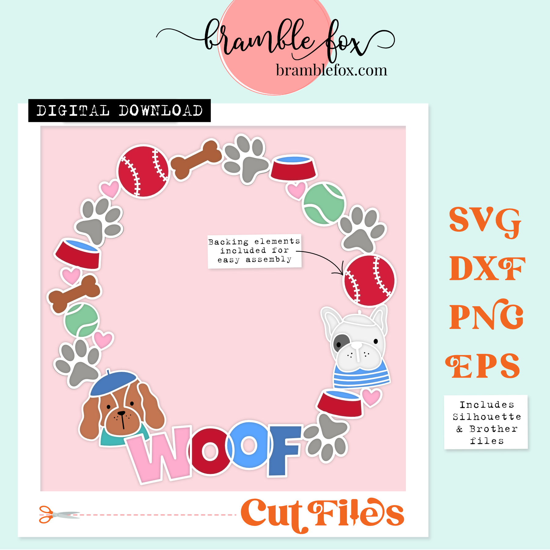 Dog Wreath | Cut File