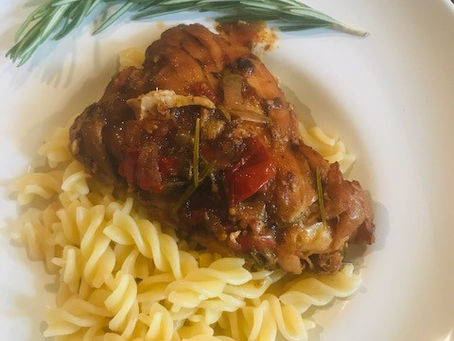 Provençaalse kippenboutjes met Belgische pasta