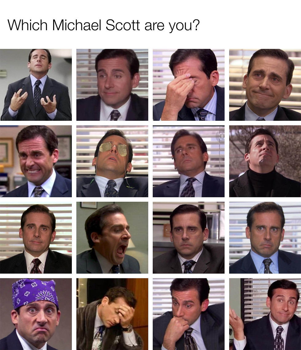 Michael Scott faces meme