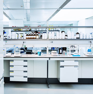 Bright laboratory workspace