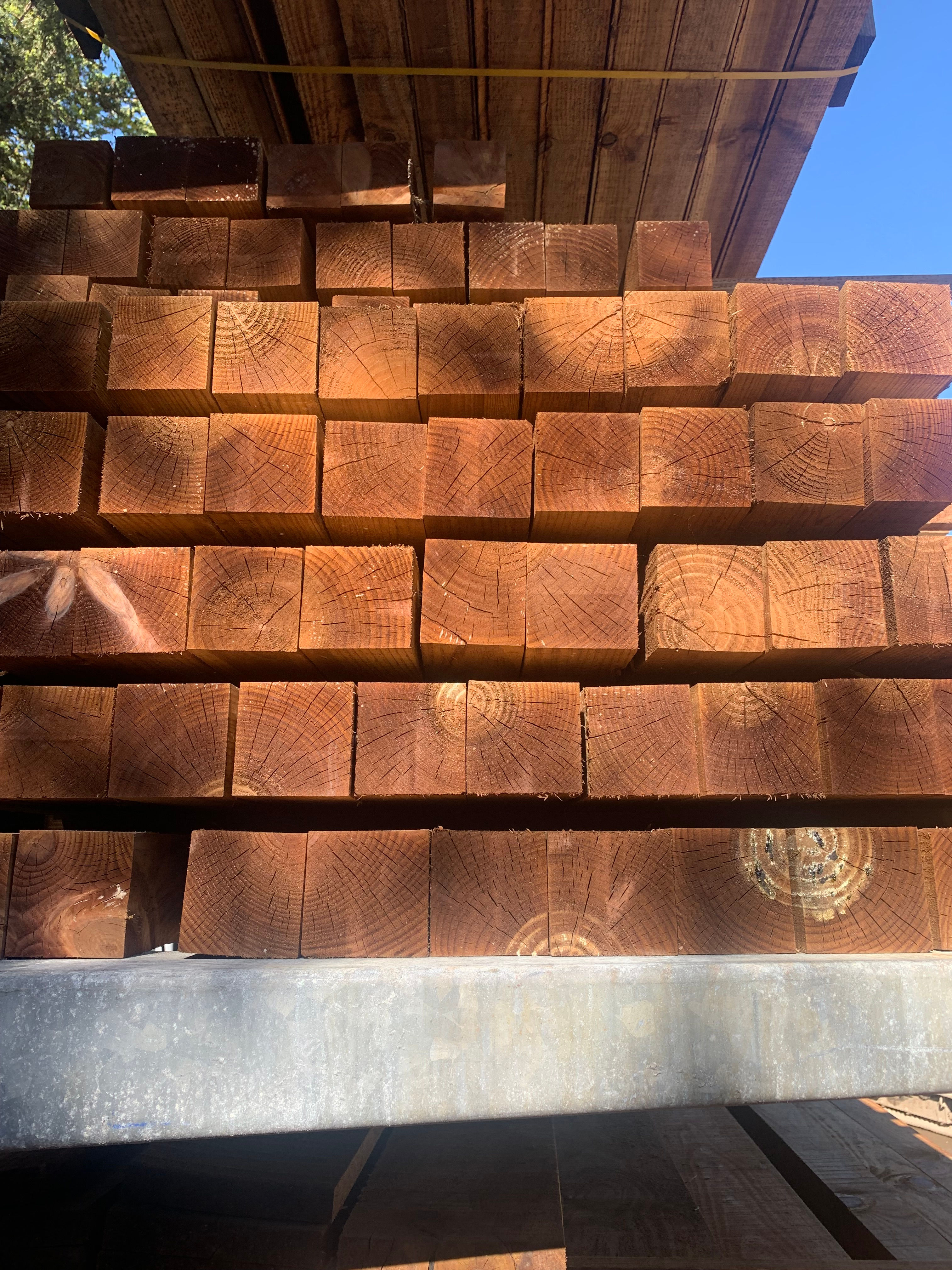 75x75x3600 brown timber post