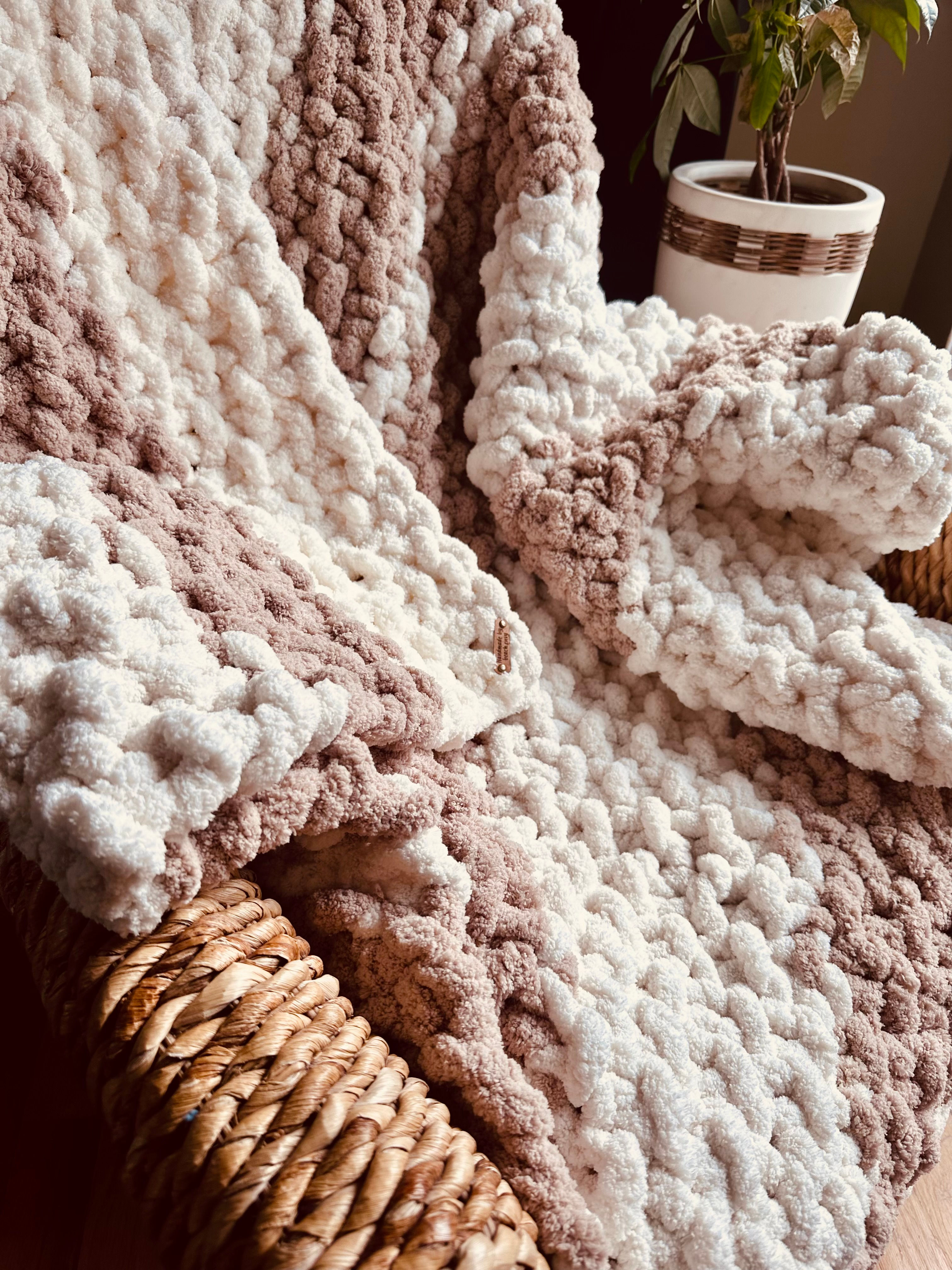 chunky chenille throw