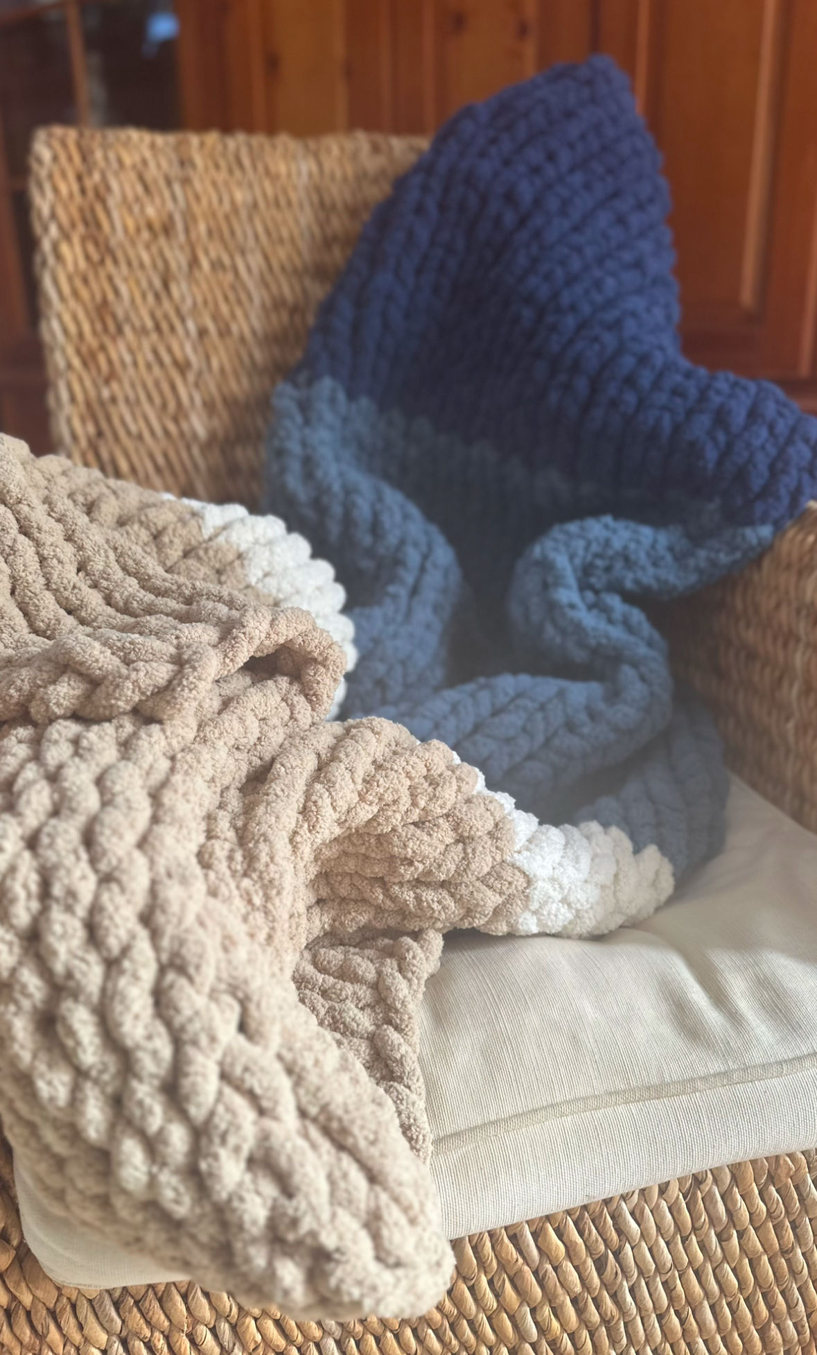 chunky chenille throw