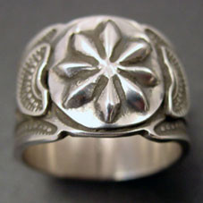 Gary Reeves 18Kコンチョ スタンプワーク リング18号