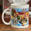 サムネイル： ルート66地図&ランドマークイラスト入りマグカップ