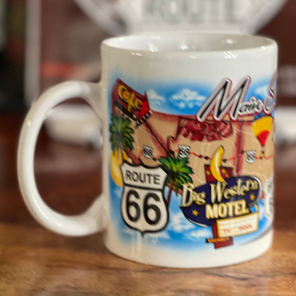 サムネイル： ルート66地図&ランドマークイラスト入りマグカップ