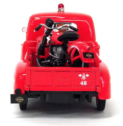 サムネイル： Harley Davidson 1948 Ford F-1 Pickup Fire Dept & 1936 EL Knuckle Head (fire)
