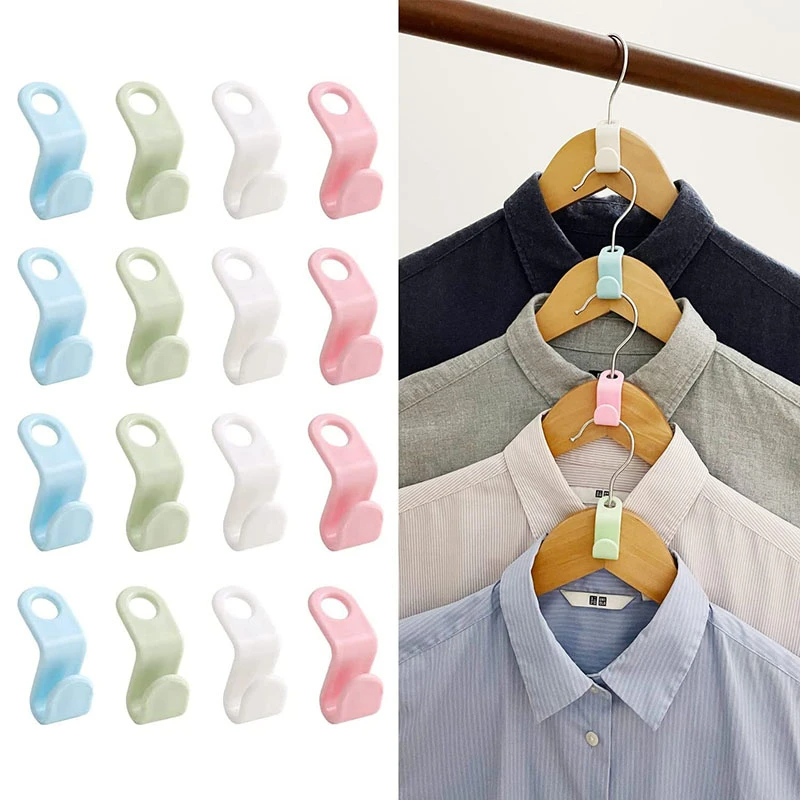 Thumbnail: 40 PCS Clothes Hanger Connector Hooks Closet Hangers Organizer Space Saving Clip