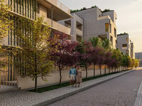 Voie douce arborée et espaces verts des Promenades d’Olène à Reims