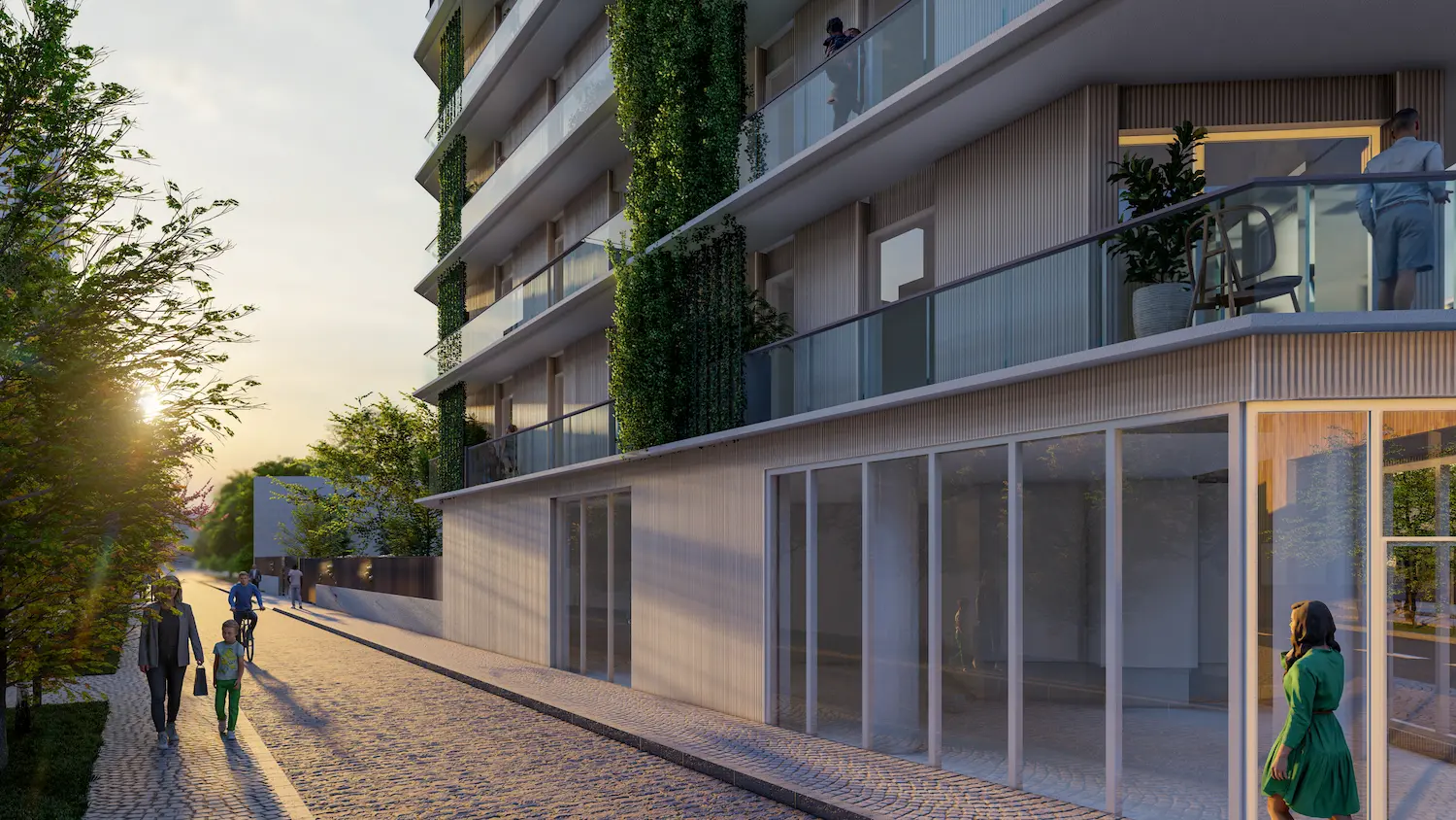 Vue architecturale du programme immobilier neuf Les Promenades d’Olène