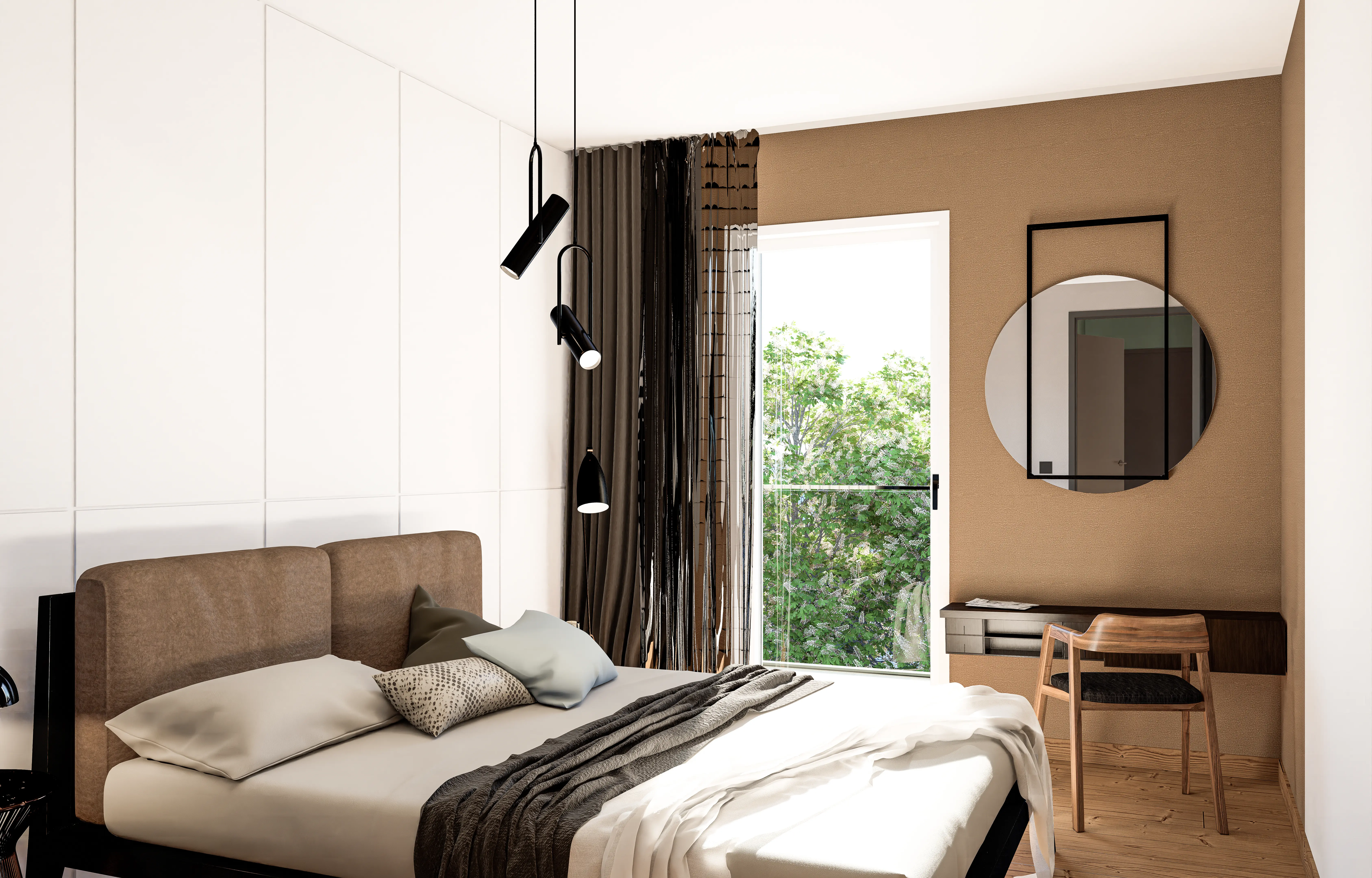 Maquette 3D d'une chambre d'un T2