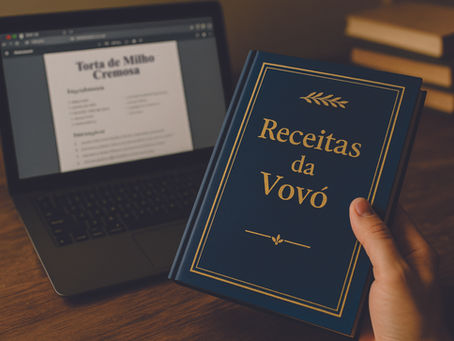 Receitas da vovó encadernadas em capa dura