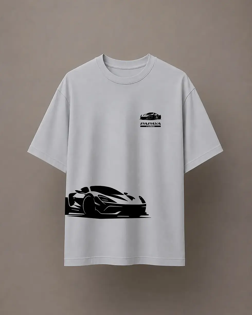 Camiseta Semi Oversize McLaren Gris