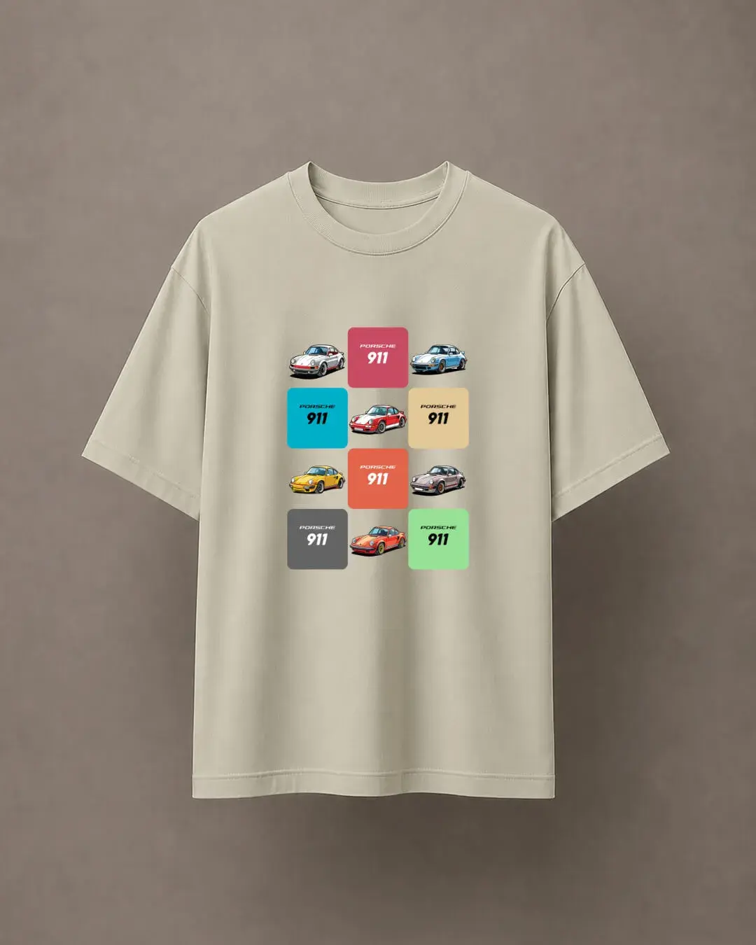 Camiseta Porsche 911 vintage masculina en tela Qatar.