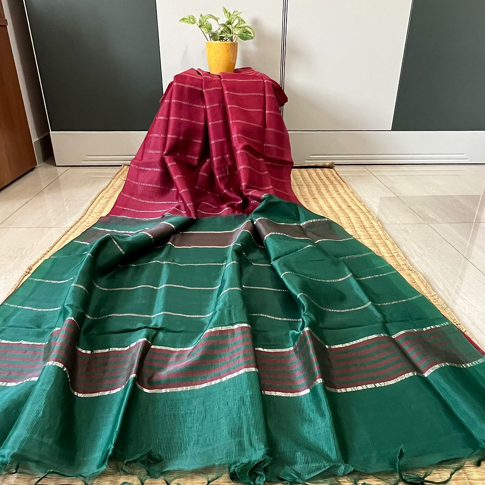 Thumbnail: Maroon Mangalgiri Pattu Saree