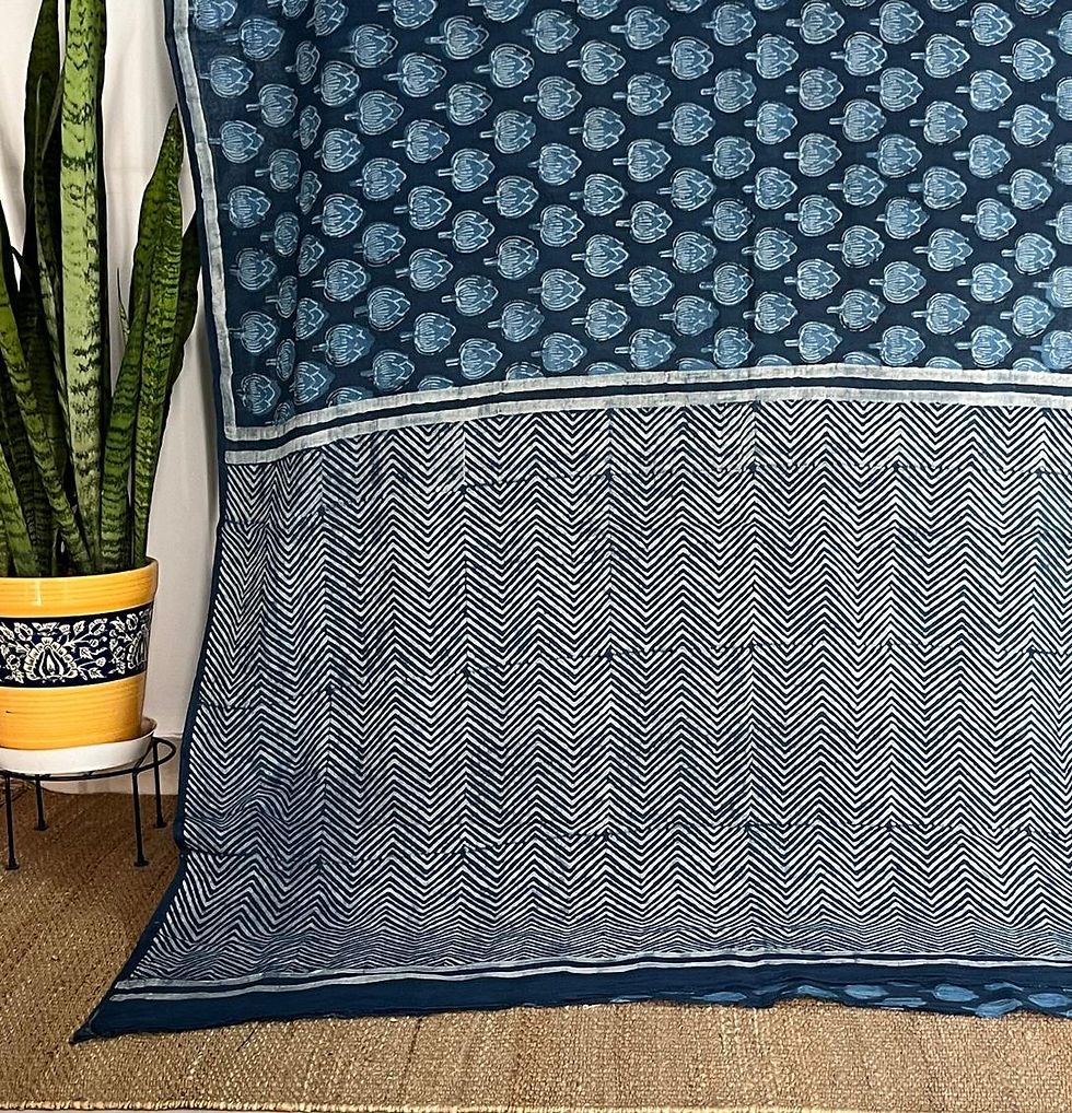 Thumbnail: Indigo Saree with Tulip Motifs