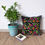 Thumbnail: 'Bageecha' Black Kantha Stitch Cushion Cover