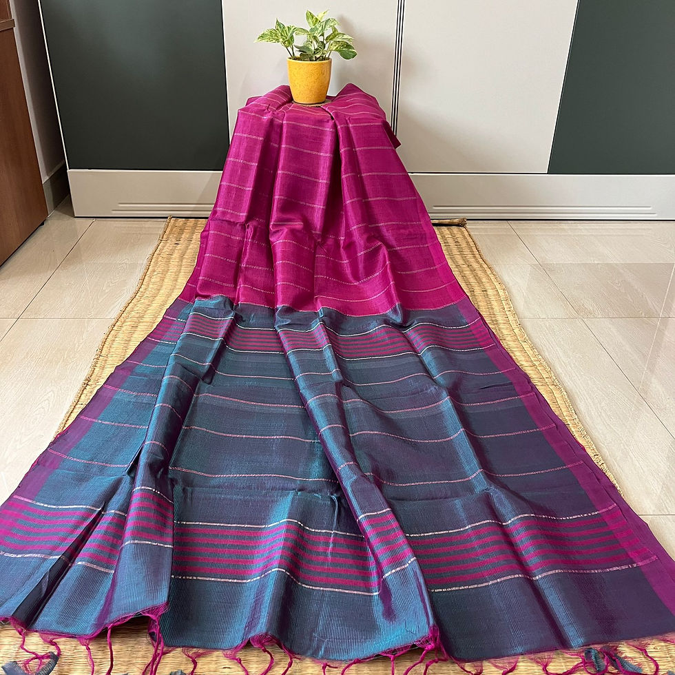 Thumbnail: Magenta Mangalgiri Pattu Saree