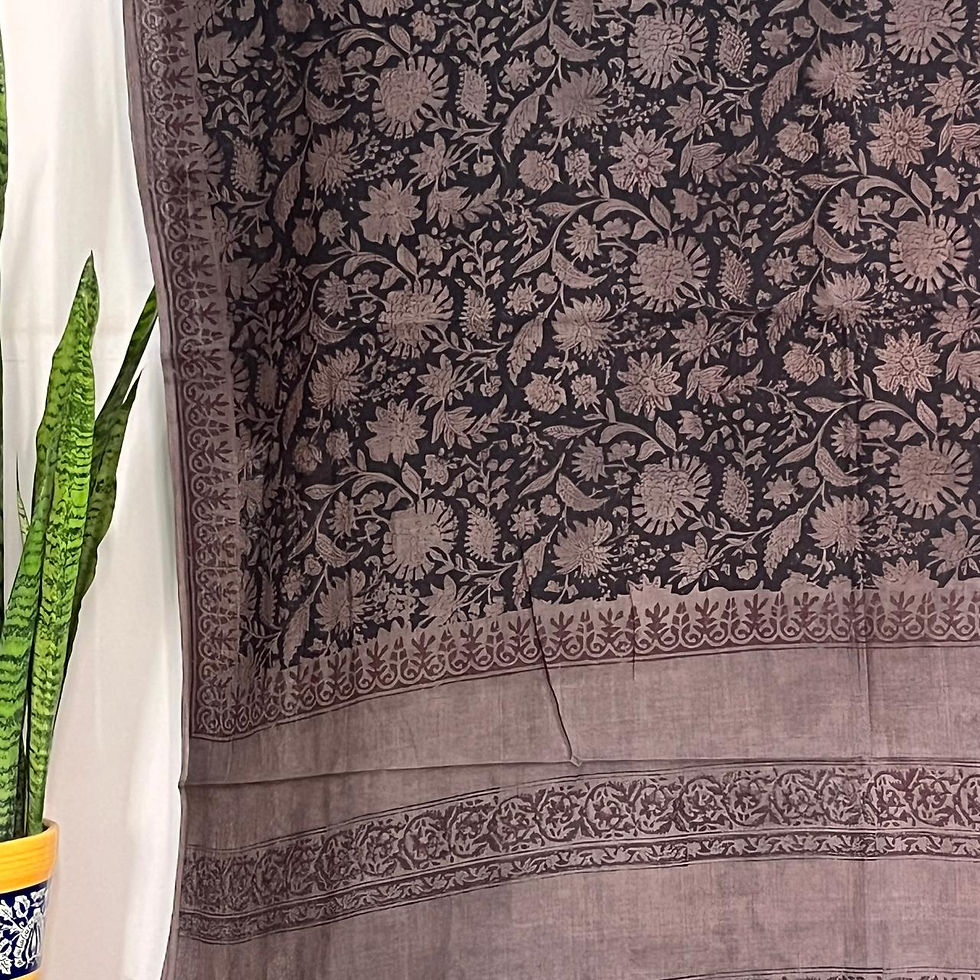 Thumbnail: Black Saree with Floral 'Jaal' Design