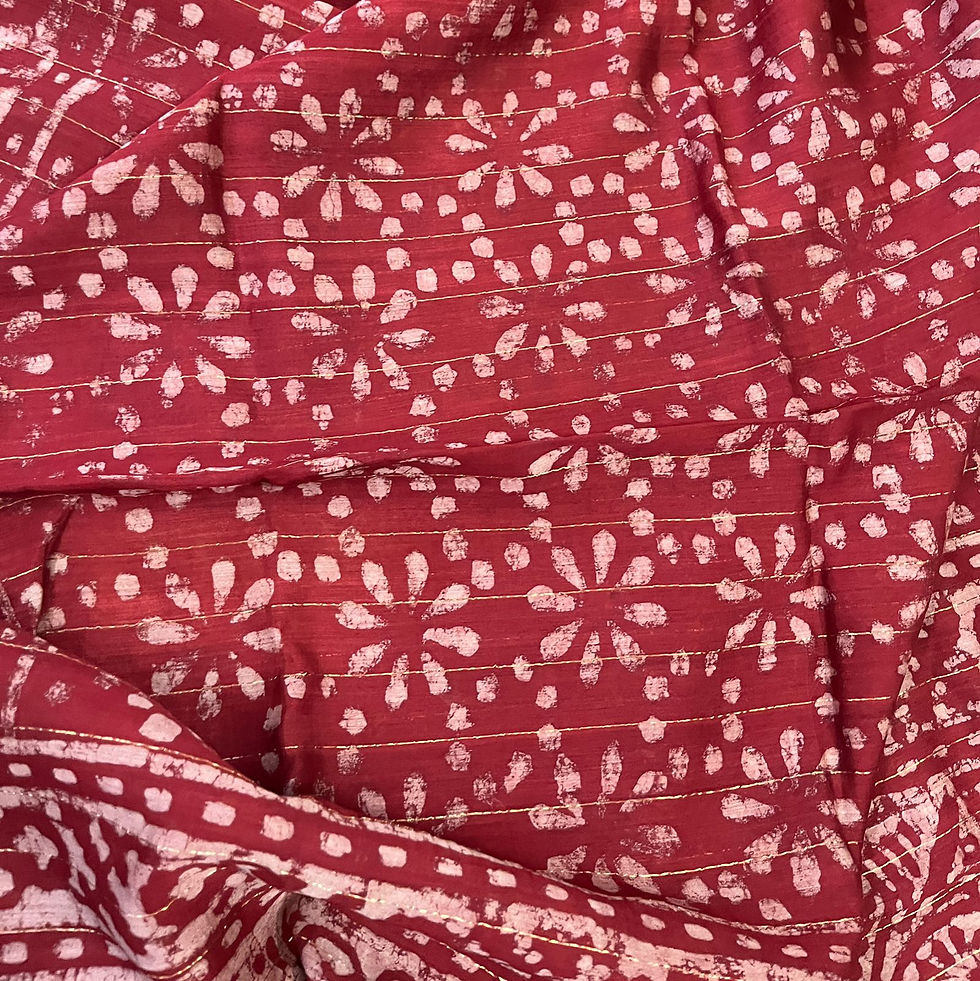 Thumbnail: Red Dabu Print Dupatta