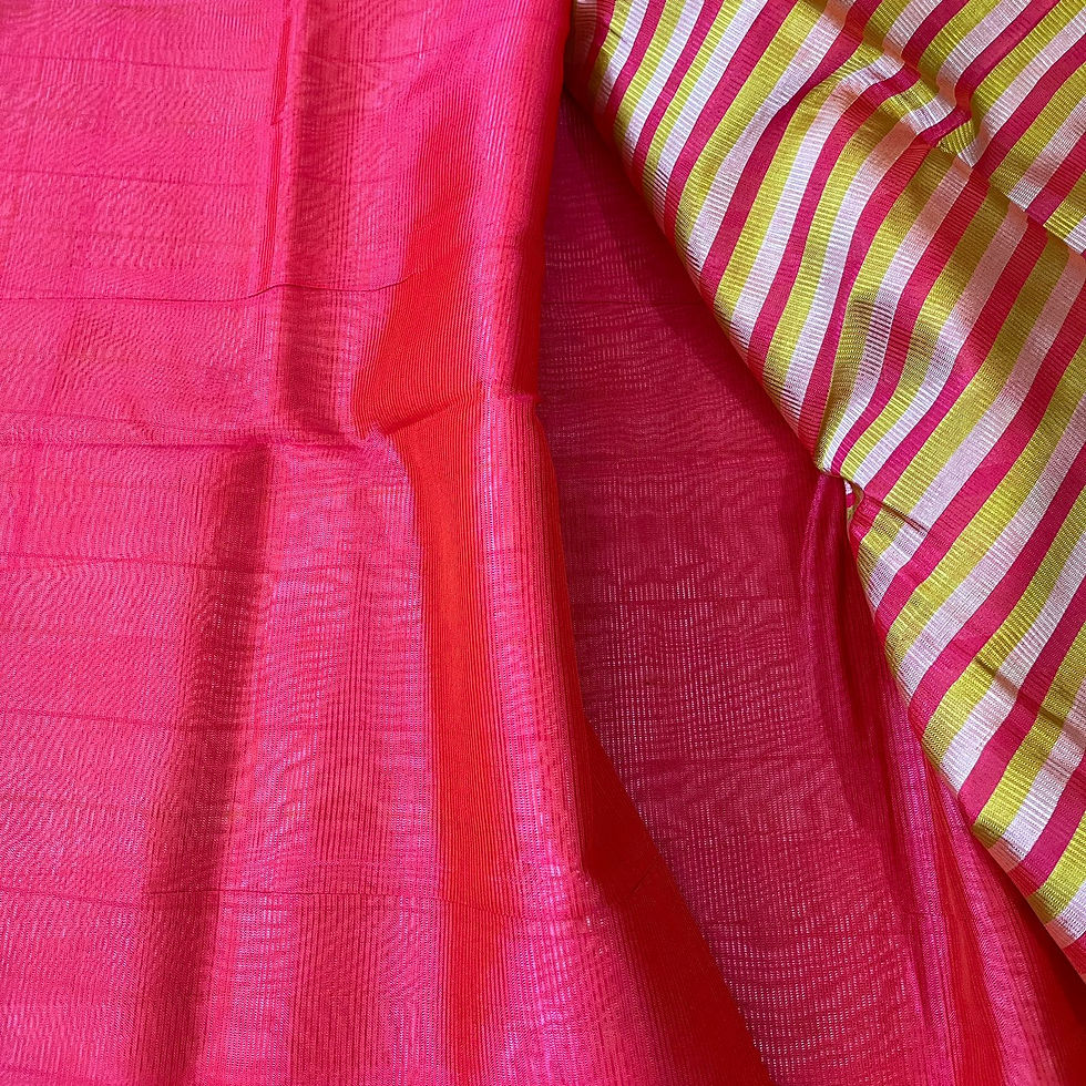 Thumbnail: Peach Mangalgiri Pattu Saree