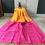 Thumbnail: Yellow-Pink Mangalgiri Pattu Saree