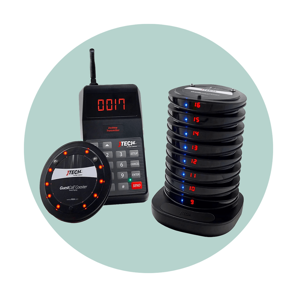 Equipo de comunicación profesional para negocios — Pagers y radios de Pagers Latam en uso real