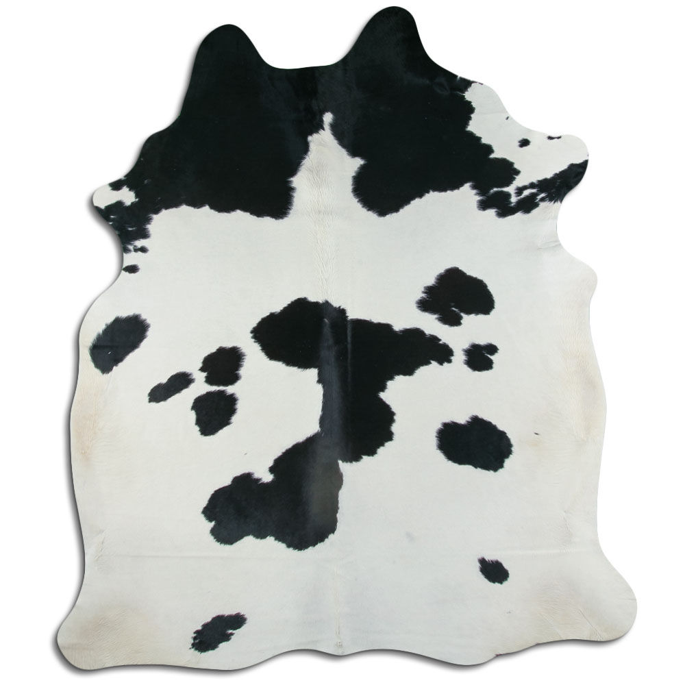 Cowhide Rug Black and White Large