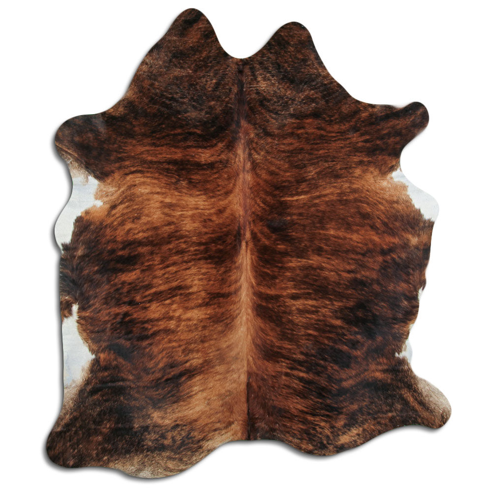 Cowhide Rug Beige Brindle Large