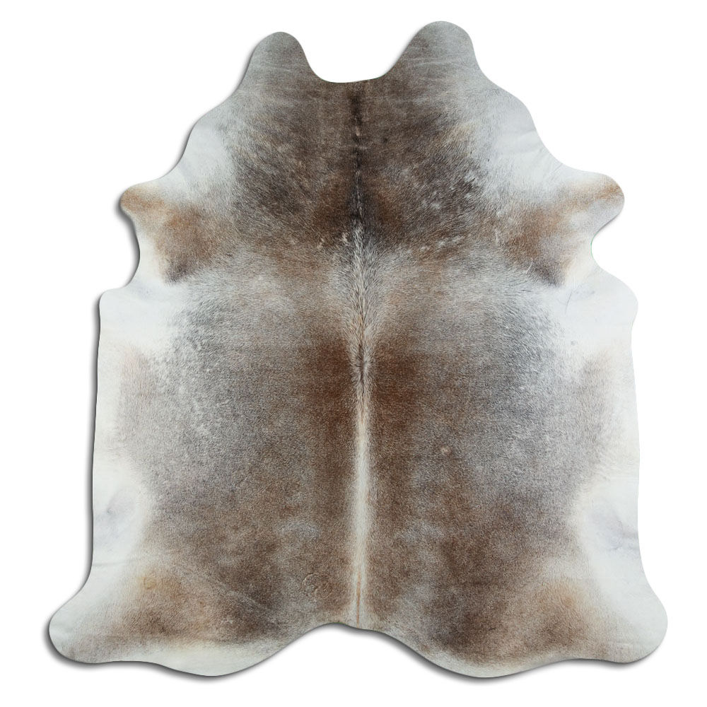 Cowhide Rug Tan Grey Large