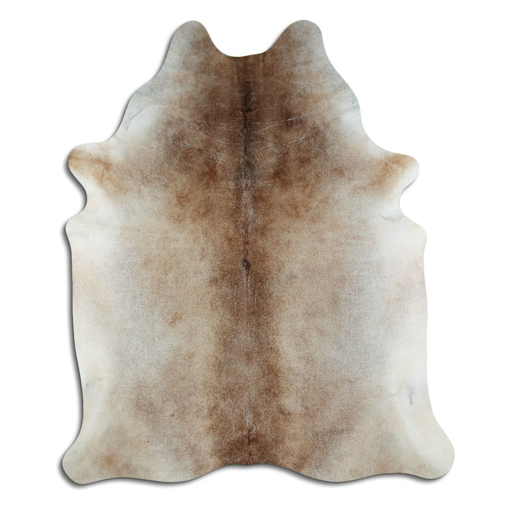 Cowhide Rug Tan Grey Large
