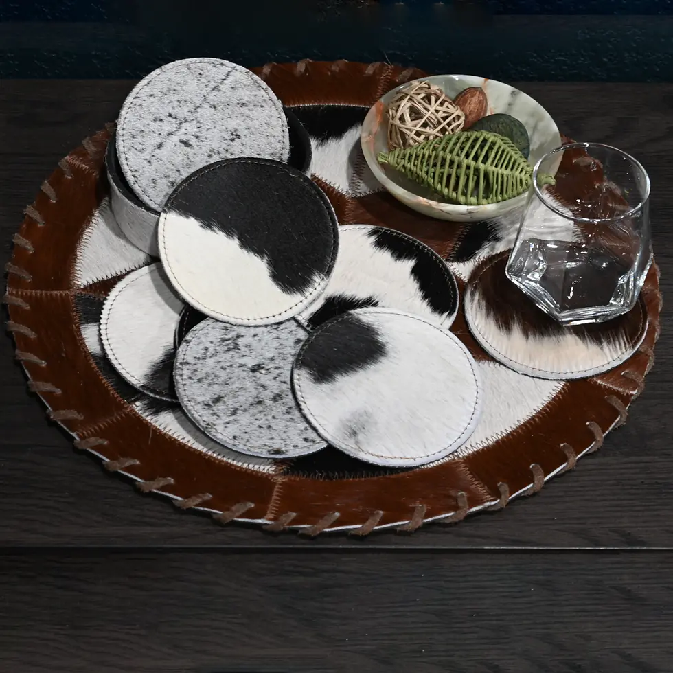 Thumbnail: Coasters Cowhide Assorted