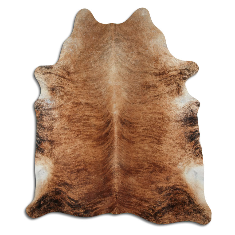 Cowhide Rug Beige Brindle Large