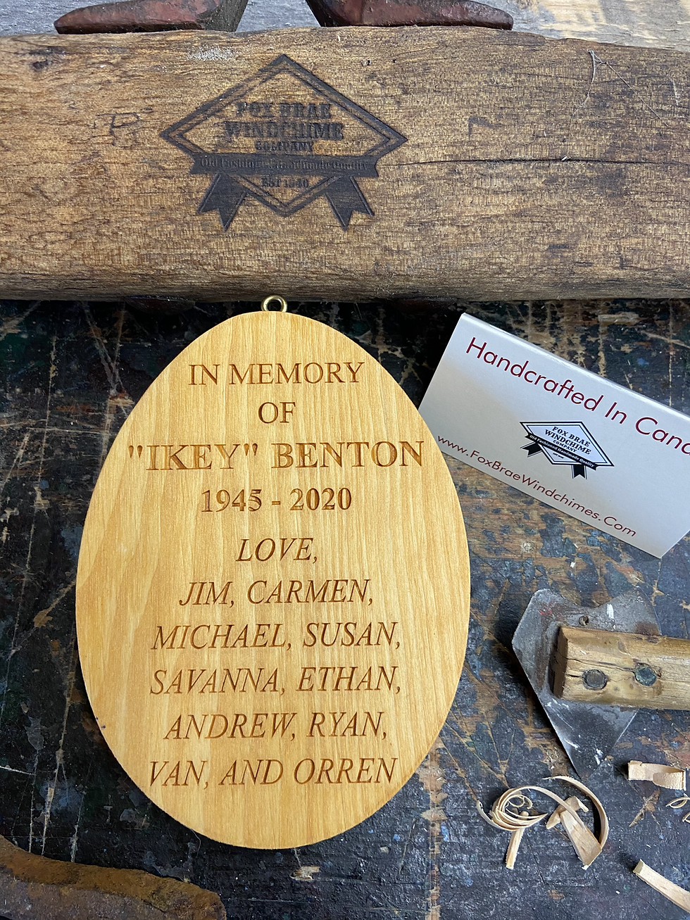 Engraved Memorial Wind Chimes