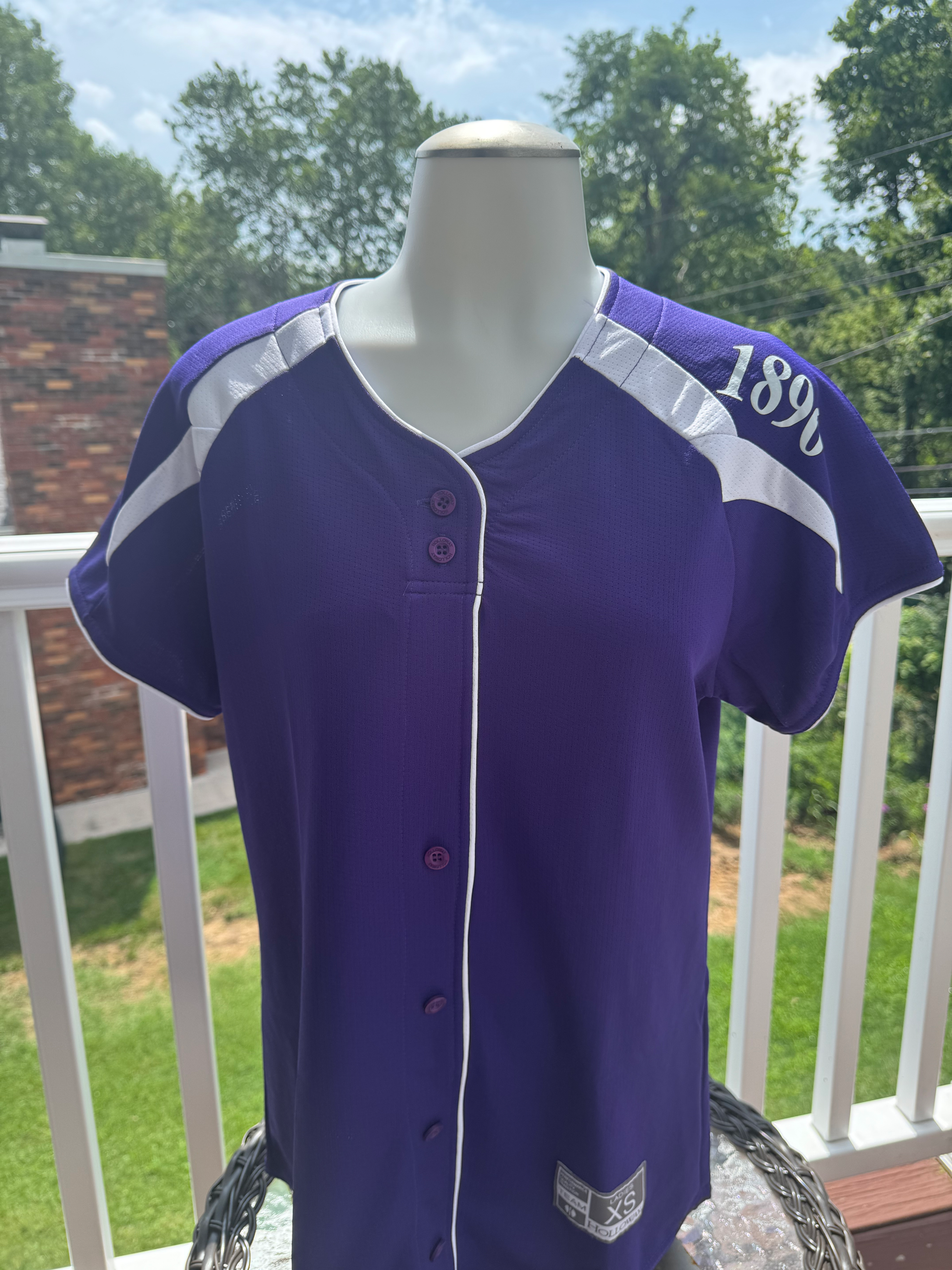 Baseball Purple Jersey White Trim