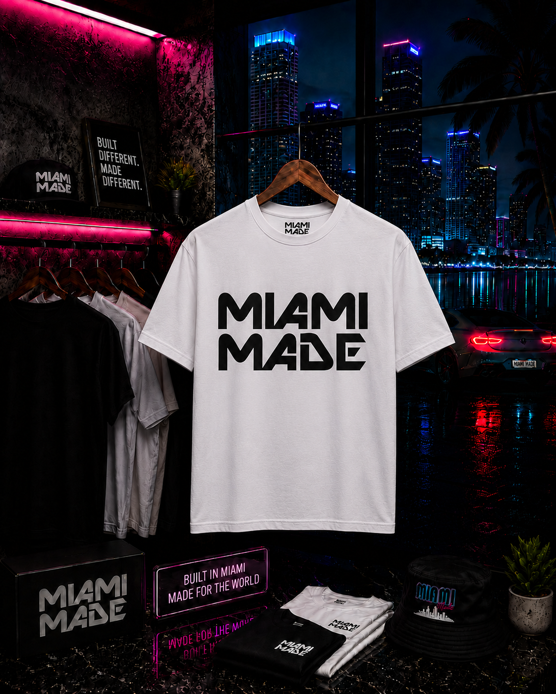 Miami Made Original Tee Onyx Logo