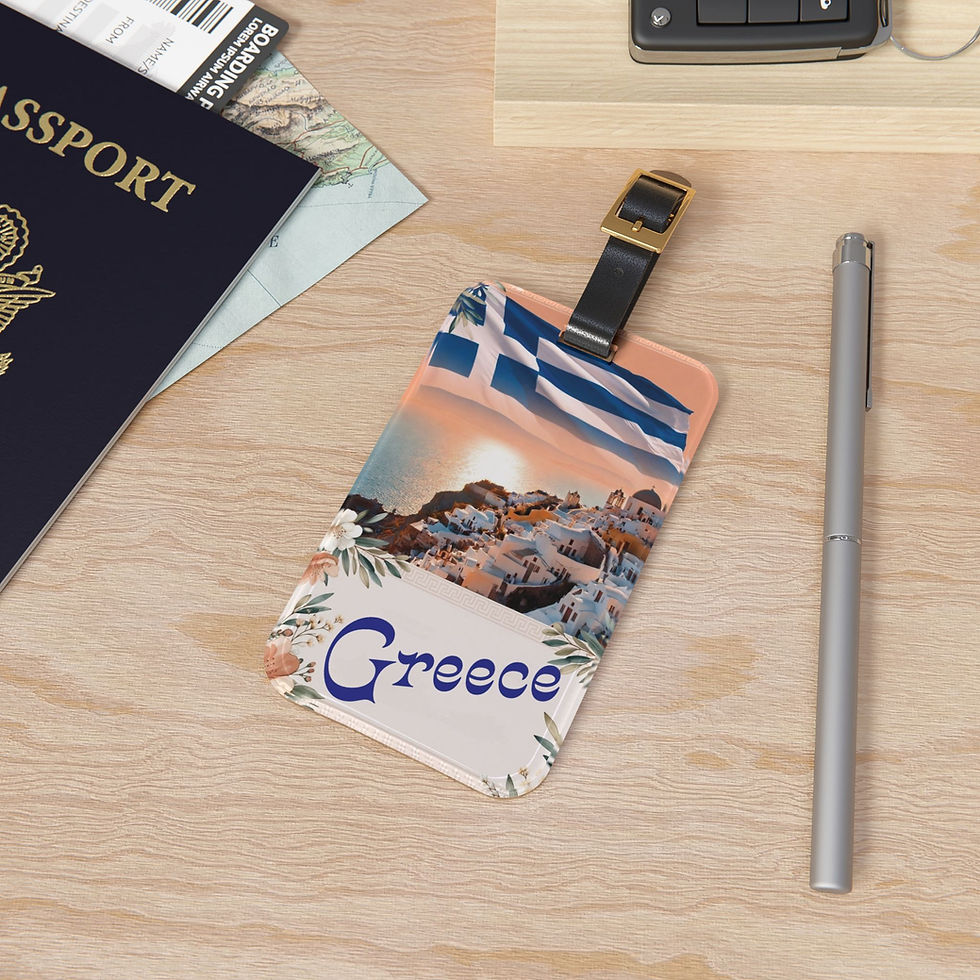 Thumbnail: Greek Flag Sunset Greece Luggage Tag