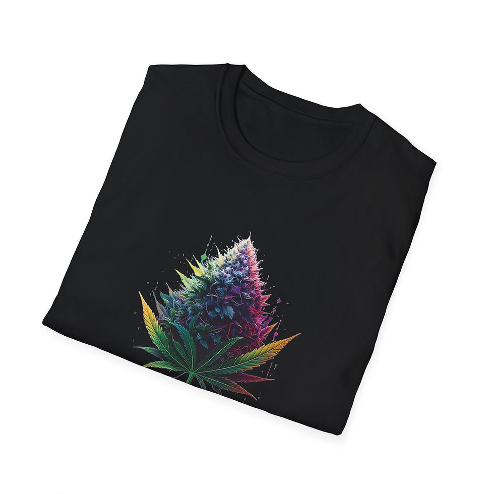Thumbnail: Colorful Cannabis Unisex T-Shirt - Perfect for Cannabis Lovers, 420