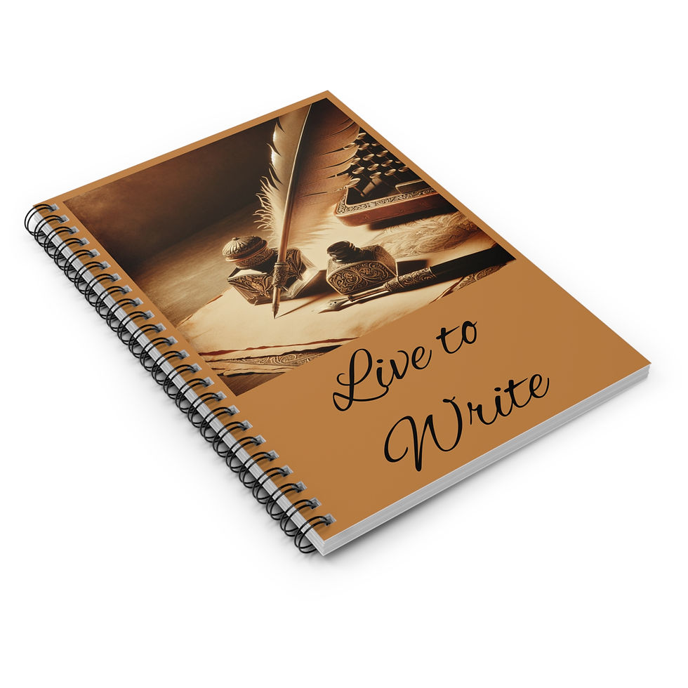 Thumbnail: "Live to Write" Spiral Notebook - Ruled Line