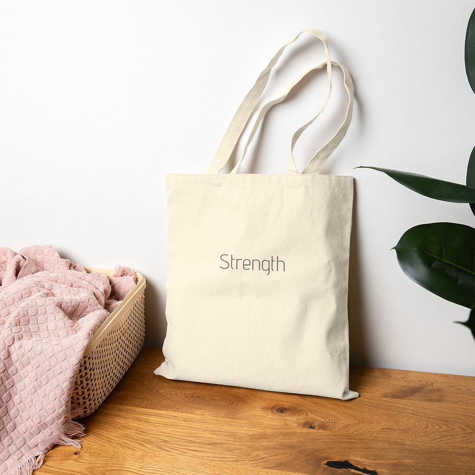 Thumbnail: Uruz (Strength, Manhood, Womanhood) Rune Symbol Tote Bag- “Strength”