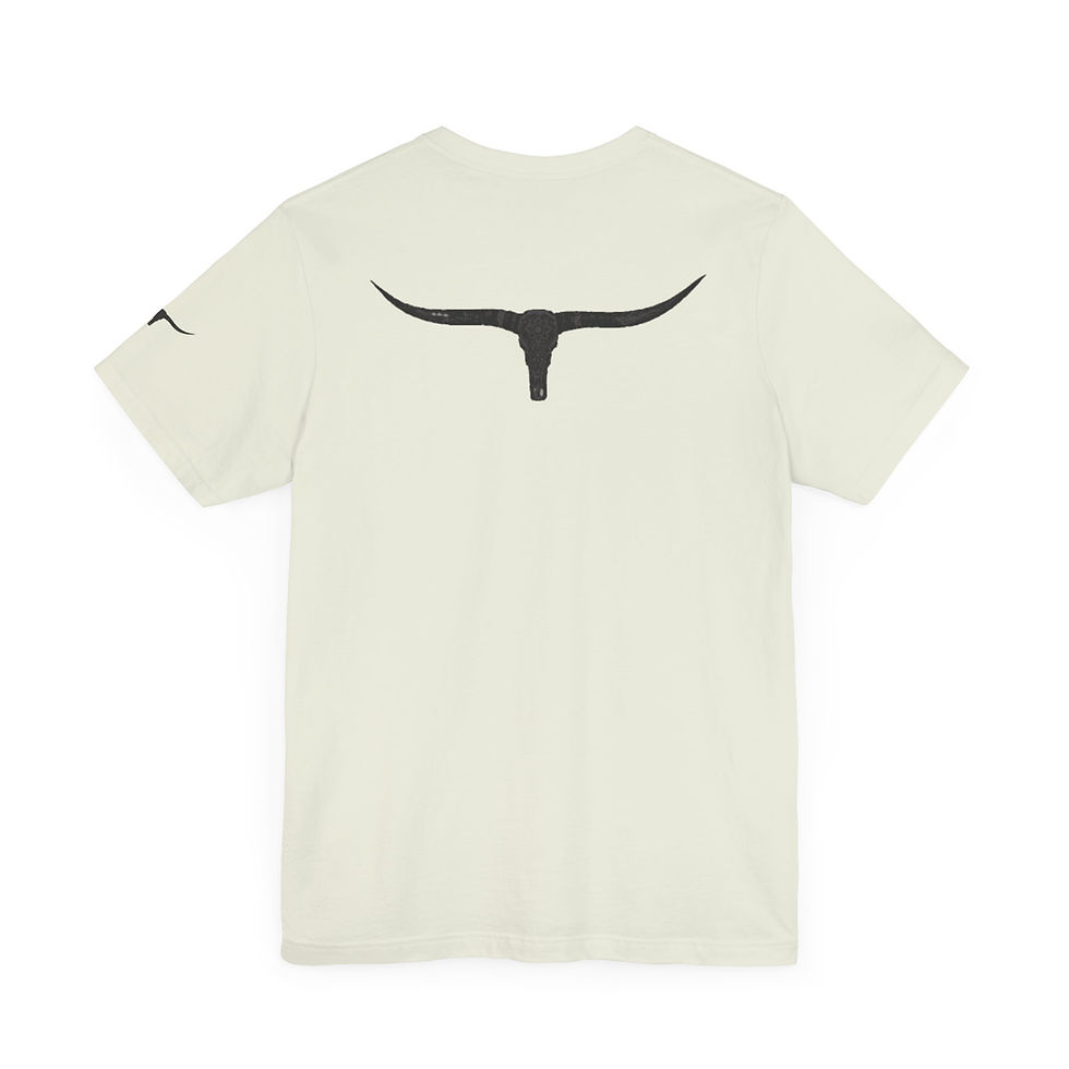 Thumbnail: Longhorn Strength Tee, Unisex T-Shirt, Western Graphic Shirt, Courage Sleeve