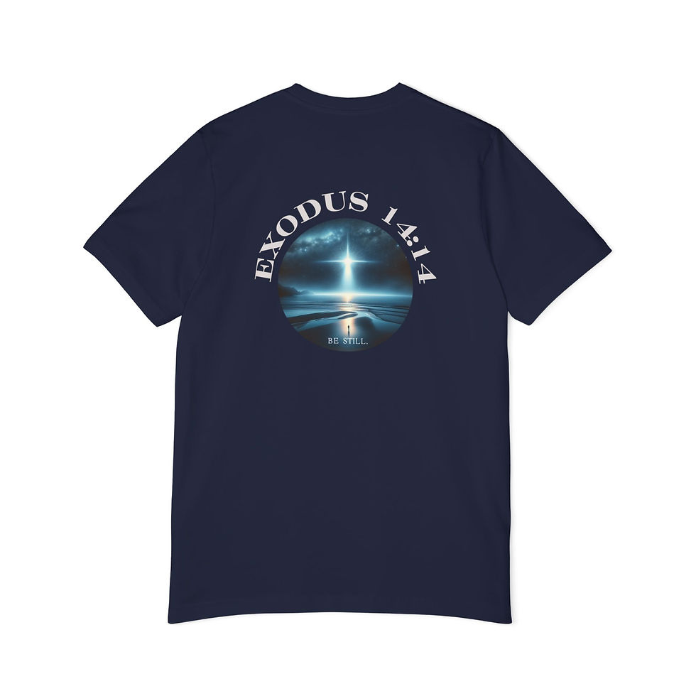 Thumbnail: Designed Scripture Tee, Exodus 14:14, USA-Made Shirt, Unisex Tee