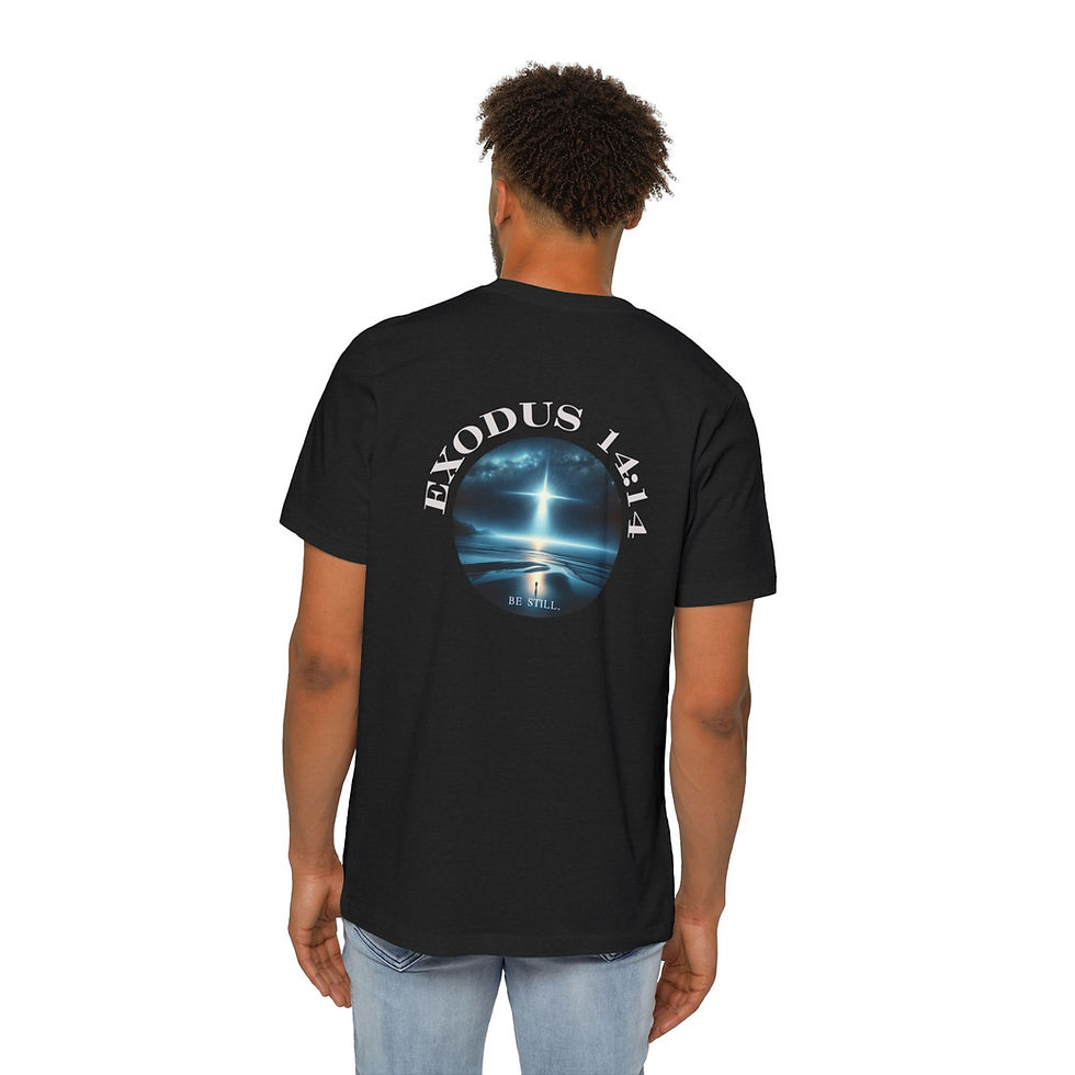 Thumbnail: Designed Scripture Tee, Exodus 14:14, USA-Made Shirt, Unisex Tee