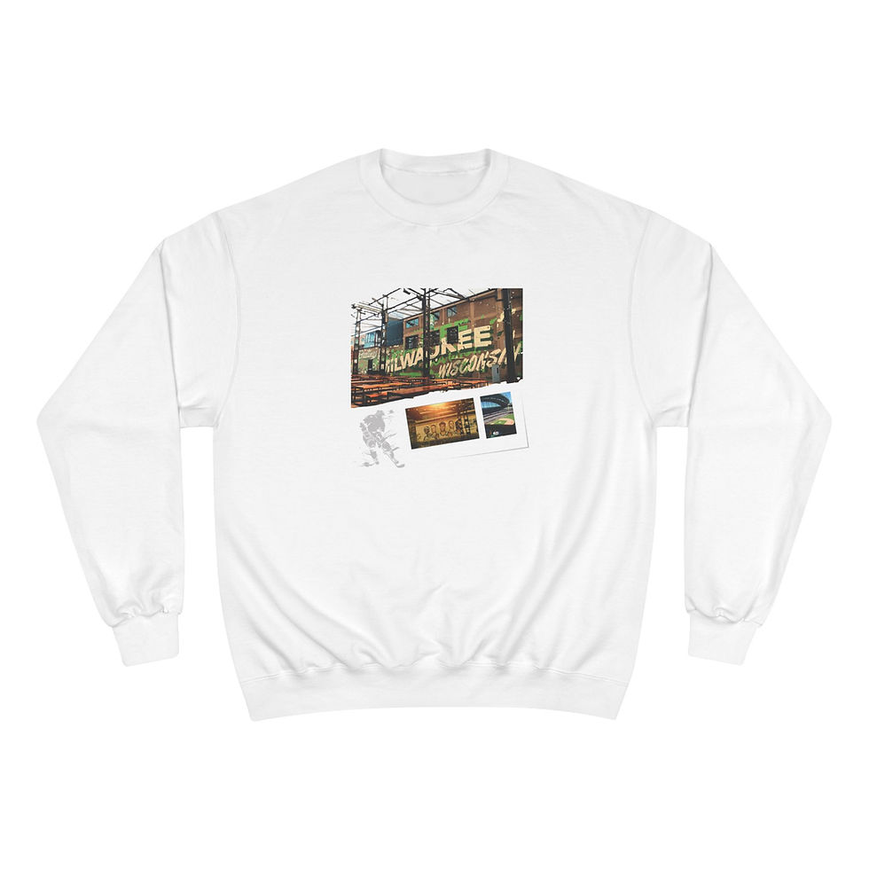 Thumbnail: Milwaukee WI Sports Urban Collage Champion Sweatshirt Vintage Street Photography
