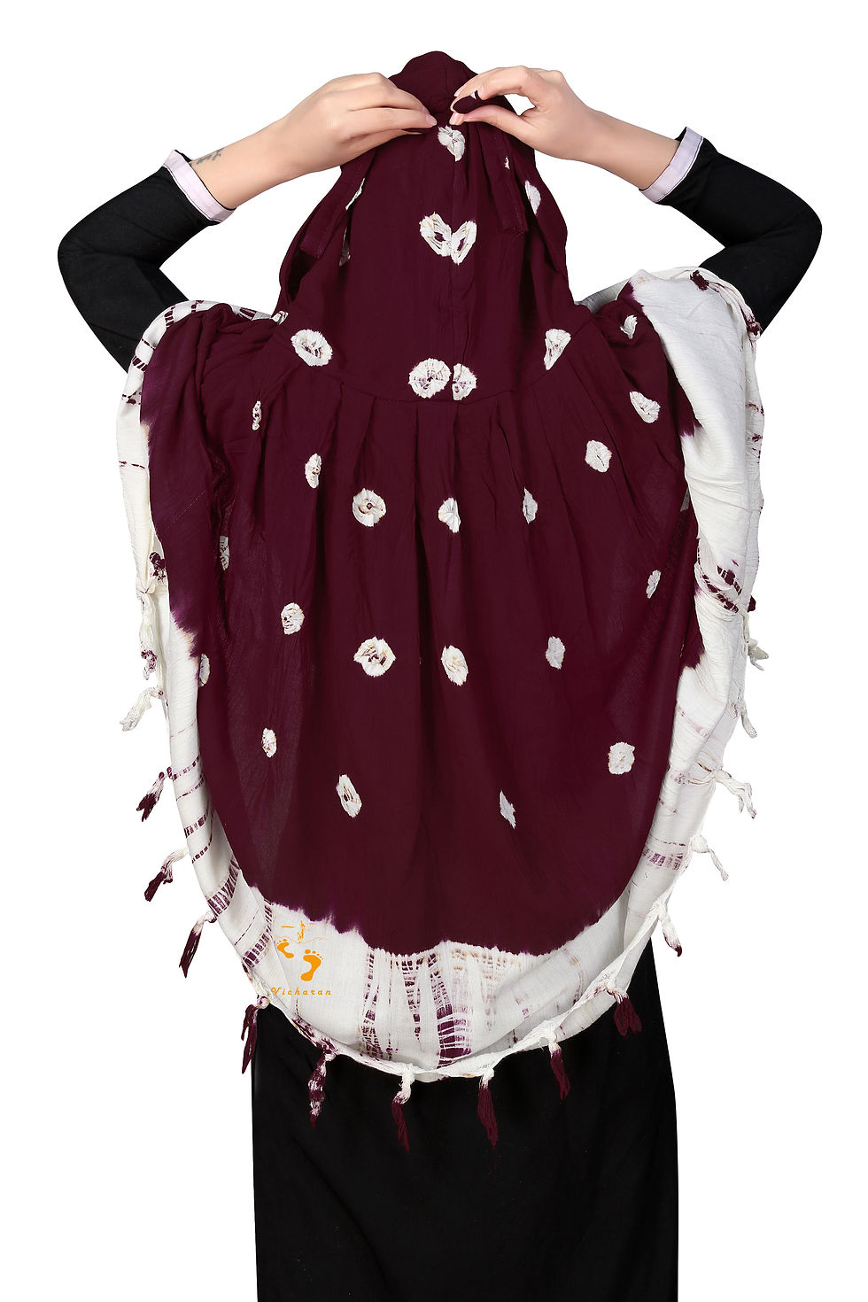 Thumbnail: Cotton Hand Jiya Printed Scarf For Sun & Pollution Protection.